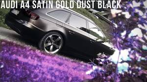 black car porn - I.M Foliendesign - Audi A4 Satin Gold Dust Black | CAR PORN