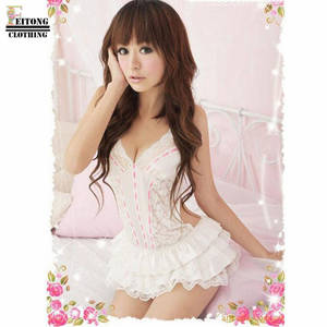 Black And White Exotic Porn - FEITONG 2017 Hot Sexy Costumes Black White exotic porn Lingerie Dress  Underwear Backless Lace Set Erotic Lingerie+g-string Brief