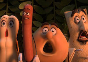 cartoon porn movie trailers - Watch: First Trailer For Seth Rogen's Raunchy, R-Rated Animated Comedy  'Sausage Party'