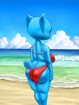 Beach Amazing World Of Gumball Porn - 124404 - safe, artist:no0neknows, nicole watterson (tawog), cat, feline,  mammal, anthro, cartoon network, the amazing world of gumball, beach, big  butt, bikini, bikini bottom, bikini top, breasts, butt, clothes, cloud,  female, lidded