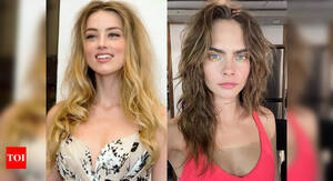 Amber Heard Lesbian Porn - Amber Heard's neighbour leaks her video of 'kissing' Cara Delevingne in  ex-husband Johnny Depp's elevator - Watch | English Movie News - Times of  India