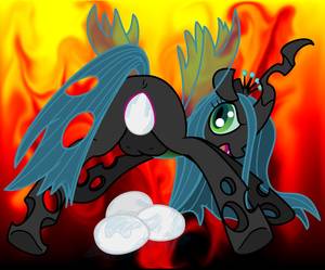 Mlp Changeling Porn - #18944 - artist needed, changeling, changeling queen, crotchboobs, egg,  explicit, female, fire, looking back, nipples, nudity, oviposition, plot,  porn, ...