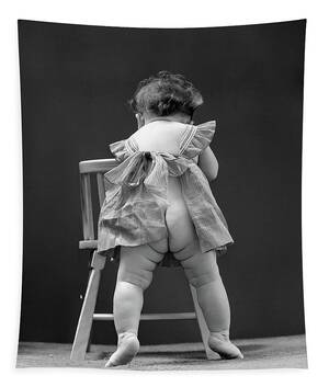 baby black girl nude - 1940s Back End View Of Nude Girl Baby Tapestry by Vintage Images - Fine Art  America