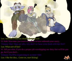 femdom feet cartoons - feet lux tristana ganked femdom cartoon porn deviantart worship