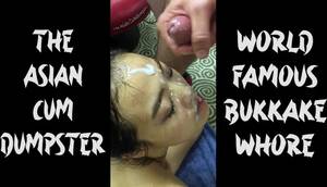 asian cum dumpster - The Asian Cumdumpster takes a huge bukkake facial! - Shooshtime
