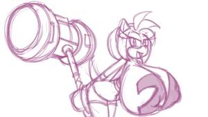 Amy Rose Breast Expansion Porn - 2k-3k Twitter Celebration with Amy Rose and Rouge the Bat - Pornhub.com