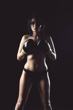 boxed ladies nude black - Woman in Black Panty Wearing Black Boxing Gloves Posing for Picture Â· Free  Stock Photo