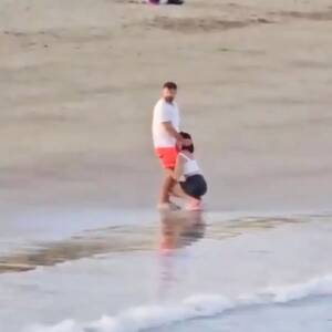 nude beach crush - Randy couple get frisky on beach as woman drops to knees in front of  shocked tourists - Daily Star