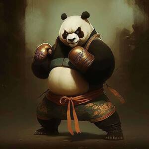 Kung Fu Panda 2 Porn Pee - Tickle Fight Between Kung Fu Panda and Curly from the 3 Stooges |  FunnyDesigns.com