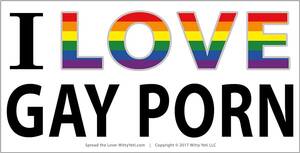 Gay Yeti Porn - Witty Yeti's I Love Gay Porn Bumper Sticker 10 Decal Prank Pack. Ram a  Mighty Rod of Unadulterated Ego-Shattering Insecurity Through The Heart of  All Your Friends. A Practical Gift That Keeps