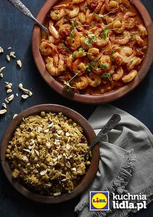 Kuchnia - Krewetki w sosie pachnÄ…cym Indiami z ryÅ¼em basmati. Kuchnia Lidla - Lidl  Polska. #lidl #krewetki #shrimps