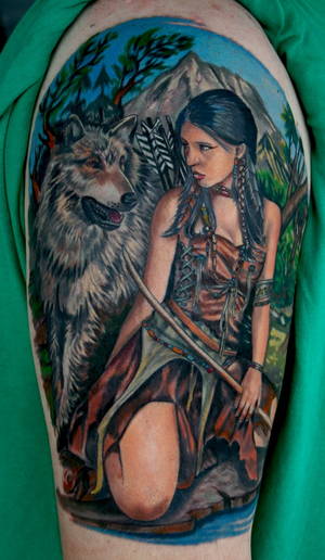 indian tribes naked pussy - native american indian girl tattoo 01