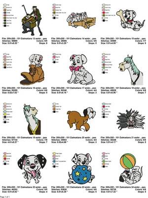 101 Dalmatians Porn Comics Eglish - 101 Dalmatians Embroidery Design Bundle 2 - Etsy