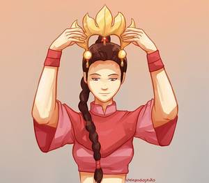 Acrobatic Porn Ty Lee - ty lee putting on (or taking off idk) her circus headdress, yeahhhhhh i  don't really like this o well Ty Lee