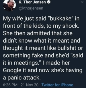 cumshot urban dictionary - The fear : r/FunnyandSad