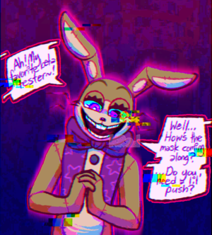 Fnaf Jeremy Porn - glitchtrap just checking in like any good omnipresent being (he's talking  to jeremy in this) : r/fivenightsatfreddys