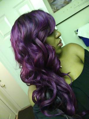Black Purple Hair Porn - Purple hair