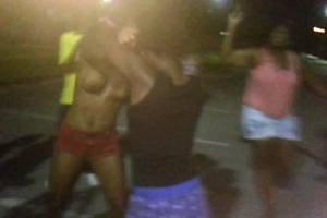 fighting upskirt - Half naked girls fight