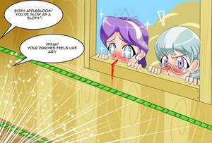Diamond Tiara Mlp Porn Comic - #163645 - artist:pugilismx, blushing, diamond tiara, glasses, humanized,  nosebleed, pixiv, safe, silver spoon - Derpibooru - My Little Pony:  Friendship is ...