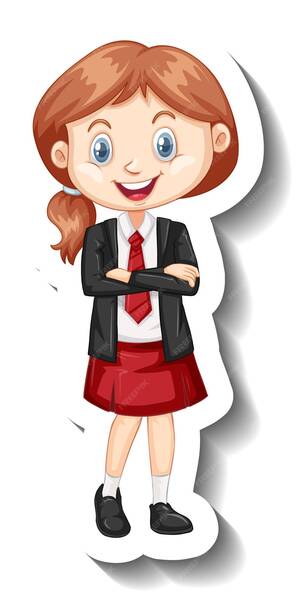 Black Uniform Teen Hd - Girl school uniform Vectors & Illustrations for Free Download | Freepik