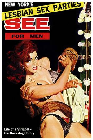 Lesbian Porn Magazine Covers - Amazon.com: See for Men Magazine Lesbian Sex Parties Vintage Pulp Magazine  Cover Retro Art Poster - 24x36: Posters & Prints