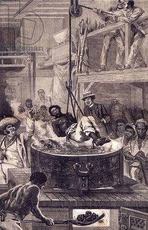 black slave orgy porn - This is an image of a 19th century wood engraving called \