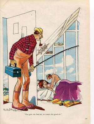 adult vintage cartoon porn - VINTAGE PLAYBOY ADULT CARTOON ROWLAND B WILSON FISHERMAN COMES HOME SEX  YOGA | eBay