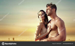 naked couples at beach tanning - Portrait of a nude, sensual couple Stock Photo by Â©majdansky 265784278