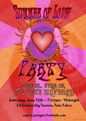 Hippies Summer Of Love Sex - Summer of Love 1960's Hippie Party: Invitations, Decorations, Art  Activites, Games,