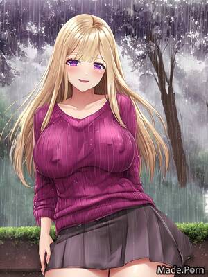 hentai huge tits sweater - Porn image of purple park rain big tits thick thighs pov hentai created by  AI