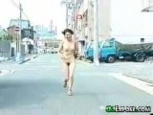 asian nudist running - Naked Asian Girl Running Outside