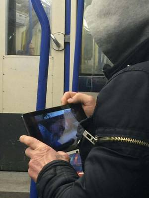 electric train - Another commuter was spotted watching hardcore porn on the tube in December