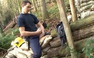 In The Woods - Chris' winter wank in the woods