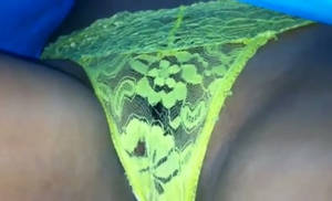 Lace Panties Wet - Beautiful dark skin pussy under sassy lace panties