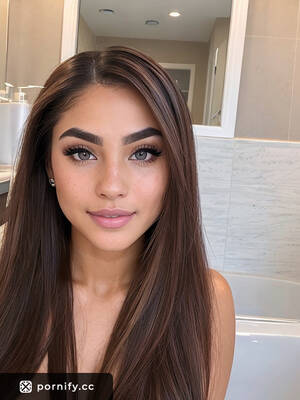 latina chicks nude in bathroom - Sultry Teen Latina Poses Naked in Bathroom with Horny Expression and  Brazilian Wax - 50mm Lens Photo Shoot | Pornify â€“ Best AI Porn Generator