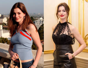 Anne Hathaway Porn Fake Tits - Anne Hathaway at 18 and 36 years old. : r/pics
