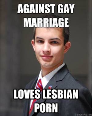 Black Funny Memes - Against gay marriage Loves lesbian porn