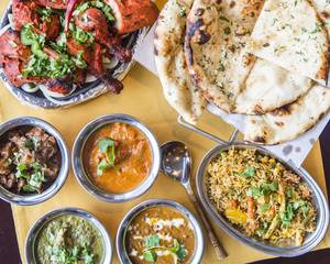 Goat Chicken Porn - Food porn Â· More Indian goodness - Palak Paneer Tandoori and Butter Chicken  Veggie Biriyani Curry Goat Dal Makhani