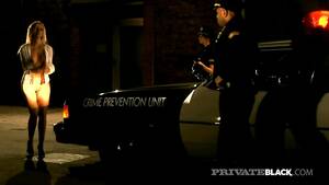 interracial fuck in police car - Fuck The Police! Naked Sandy Gets Dark Dicked By officer Bambi & Her Big  Black Cock Partner, who use their night stick on Sandy in this wild  interracial threesome! Full Flick at