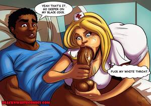 black nurse cartoon porn - Nurse interracial blow job