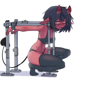 demon bdsm cartoon - Demon sub in metal bondage free hentai porno, xxx comics, rule34 nude art  at HentaiLib.net
