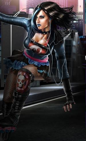 Google Saints Row 3 Porn - A character from Saints Row: The Third. I mean, she's a rollerblading enemy  with a rocket-powered hammer.