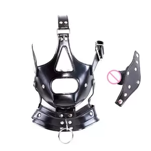 Gay Boys Sex Slaves Bondage - Sex Products Adult role playing sex toys BDSM Leather fetish headgear  Bondage headgear mask Restraint female male slave gay porn - AliExpress