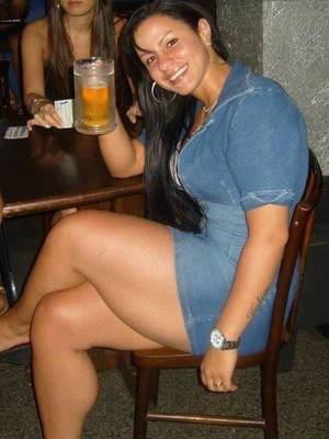 fat bitch pantyhose - She's proud of her thicks.