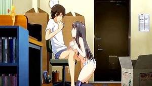 anime hentai brunette - video