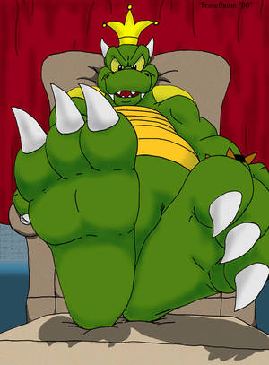 King Bowser Gay Porn - 'King Koopa Feet' (2006) - Art by Teaselbone