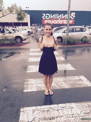 big fat juicy tits in public - Tits flashing in public during crossing of hot babe