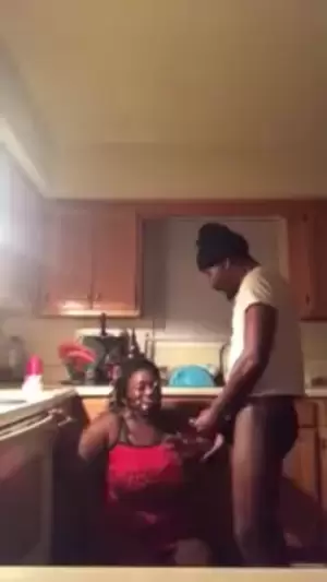 ebony bbw kitchen sex - Black BBW Has a Quick Kitchen Fuck | xHamster