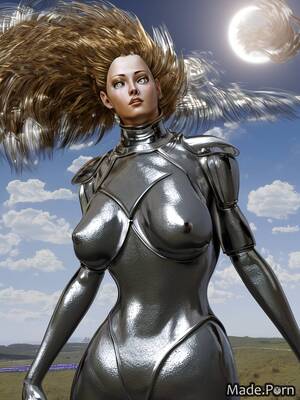 German Alien Porn - Generated AI Porn Pic close up silver german chrome metal alien planet  fantasy armor