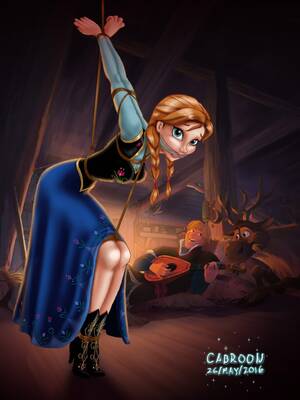 Frozen Cartoon Porn Bondage - Anna From Frozen In Strappado â€“ Fan Art Bondage | GagTheGirl